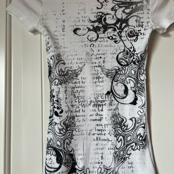 Reign White Tee with Rhinestone Graphic (Small) - Picture 2 of 4